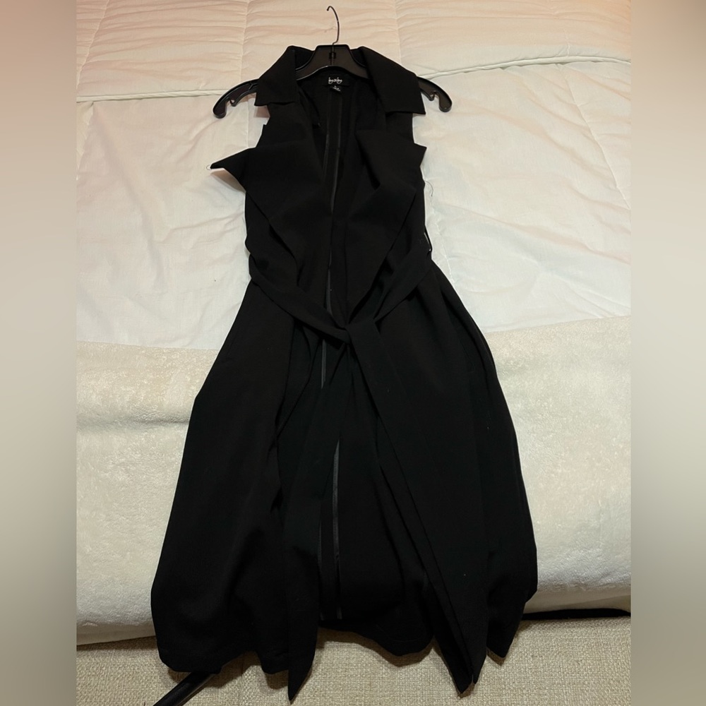 NWOT Long Black Open Dress/Jacket Size Large